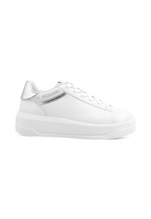 MOSCHINO Sneakers Donna Bianco Argento JA15525G0MIA210B-PE25