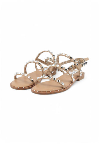 STEVE MADDEN Sandali Donna Beige Borchie SMSTRAVEL-TAN-PE25