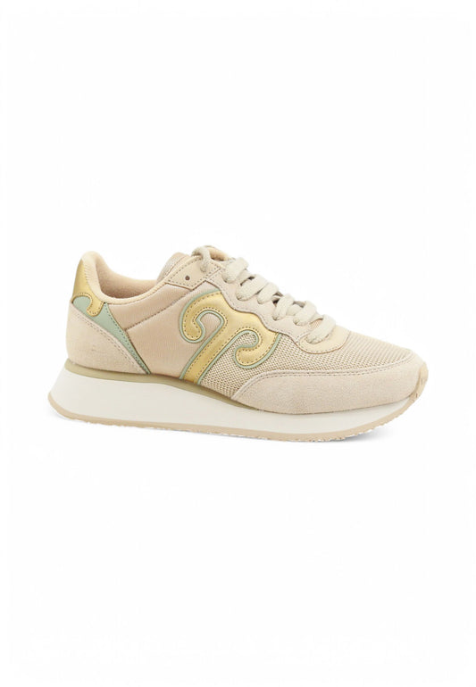 WUSHU Sneakers Donna Beige Verde 100007-000409-PE25