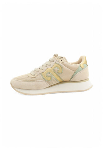 WUSHU Sneakers Donna Beige Verde 100007-000409-PE25