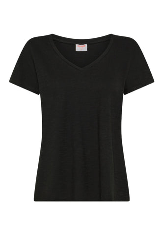 SUN68 T-Shirt Scollo V Donna Nero T35240-PE25-11