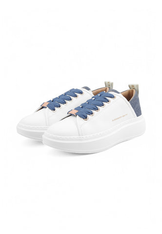 ALEXANDER SMITH Sneakers Donna Bianco Blu DenimASBBWYW-0163-WAV-PE25