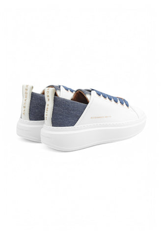 ALEXANDER SMITH Sneakers Donna Bianco Blu DenimASBBWYW-0163-WAV-PE25