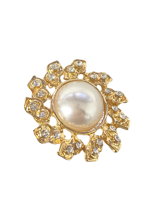 Spilla PERLA Giallo Bianco