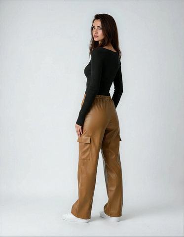 Pantalone Cargo Ecopelle GRAZIA