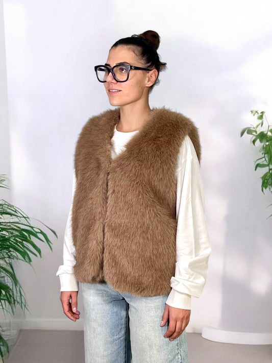 Gilet ecopelliccia VIOLETTA