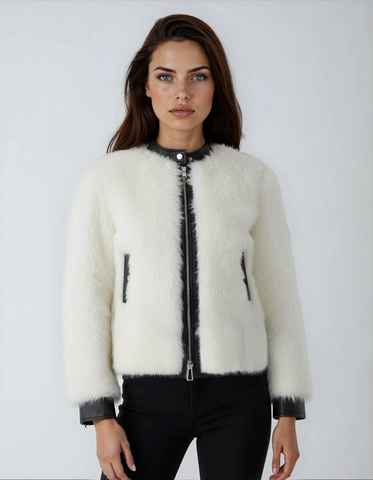 Ecopelliccia inserti ecopelle GIADA