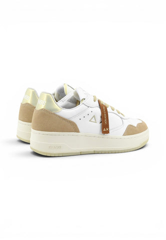 SUN68 Sneakers Donna Bianco Marrone Oro Z36253-PE26-0116