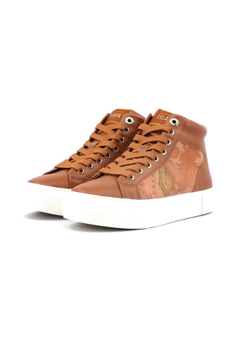 ALVIERO MARTINI 1° CLASSE Sneaker Hi Donna Beige Geo N1667-0193 - Sandrini Calzature e Abbigliamento