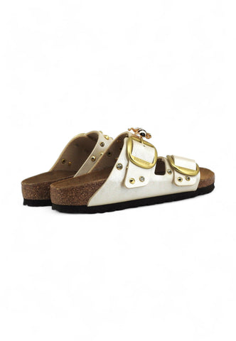 CUSTOM / BIRKENSTOCK Ciabatta Borchie Ape Graceful Pearl White 1020021 - Sandrini Calzature e Abbigliamento