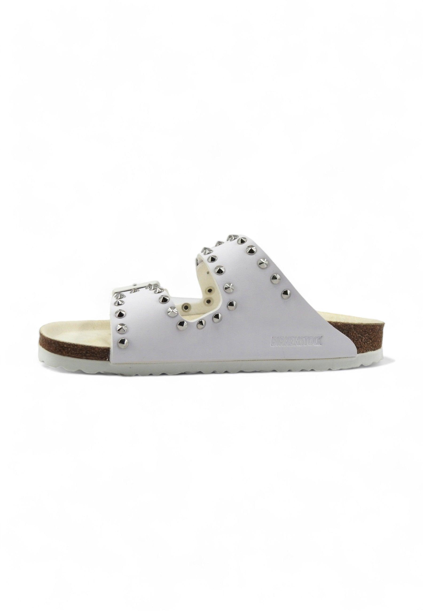 CUSTOM / BIRKENSTOCK Ciabatta Borchie White 1019046 - Sandrini Calzature e Abbigliamento