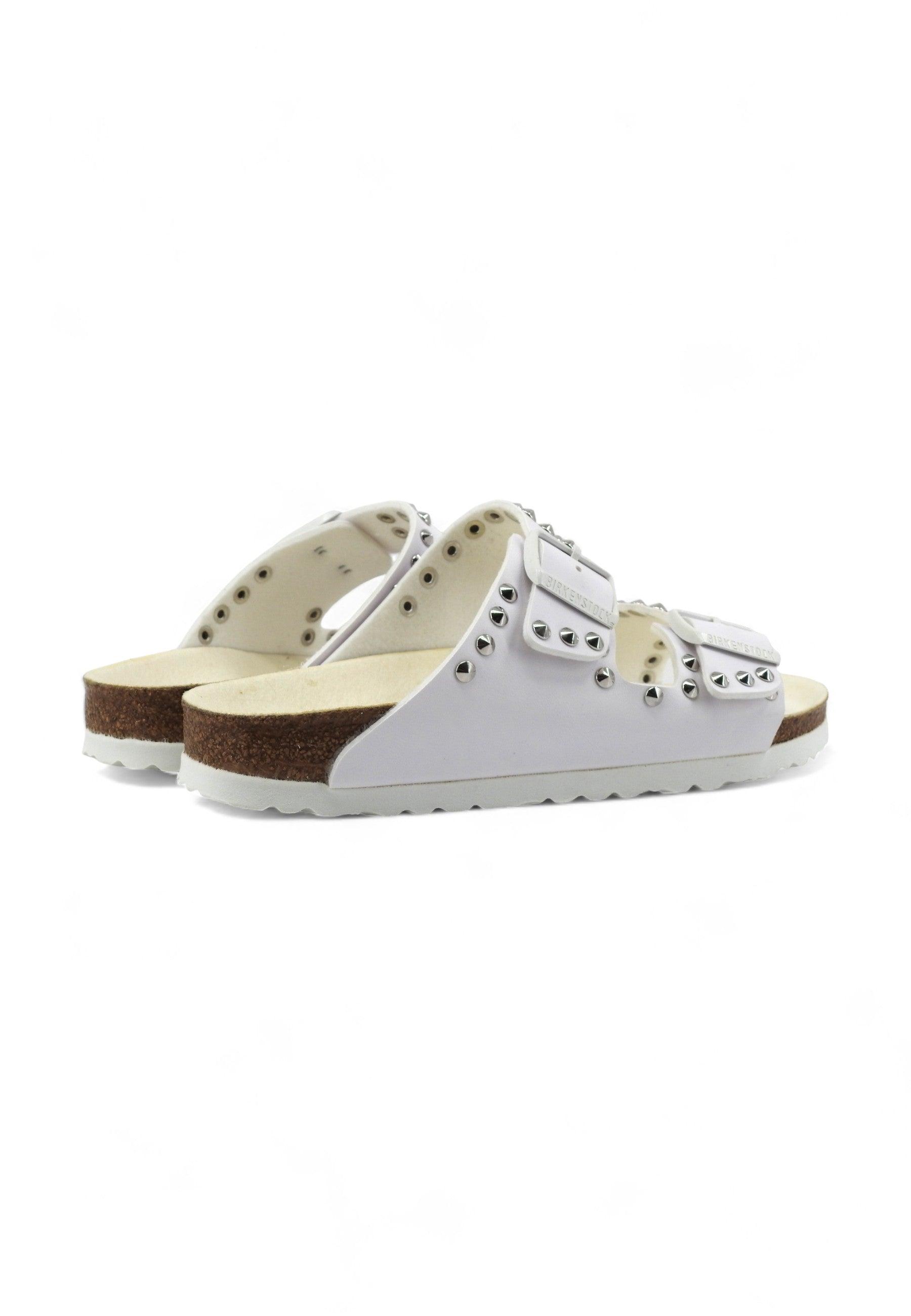 CUSTOM / BIRKENSTOCK Ciabatta Borchie White 1019046 - Sandrini Calzature e Abbigliamento