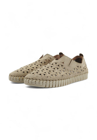 FRAU Nabuck Sneaker Slip On Traforato Donna Sabbia 52F069 - Sandrini Calzature e Abbigliamento