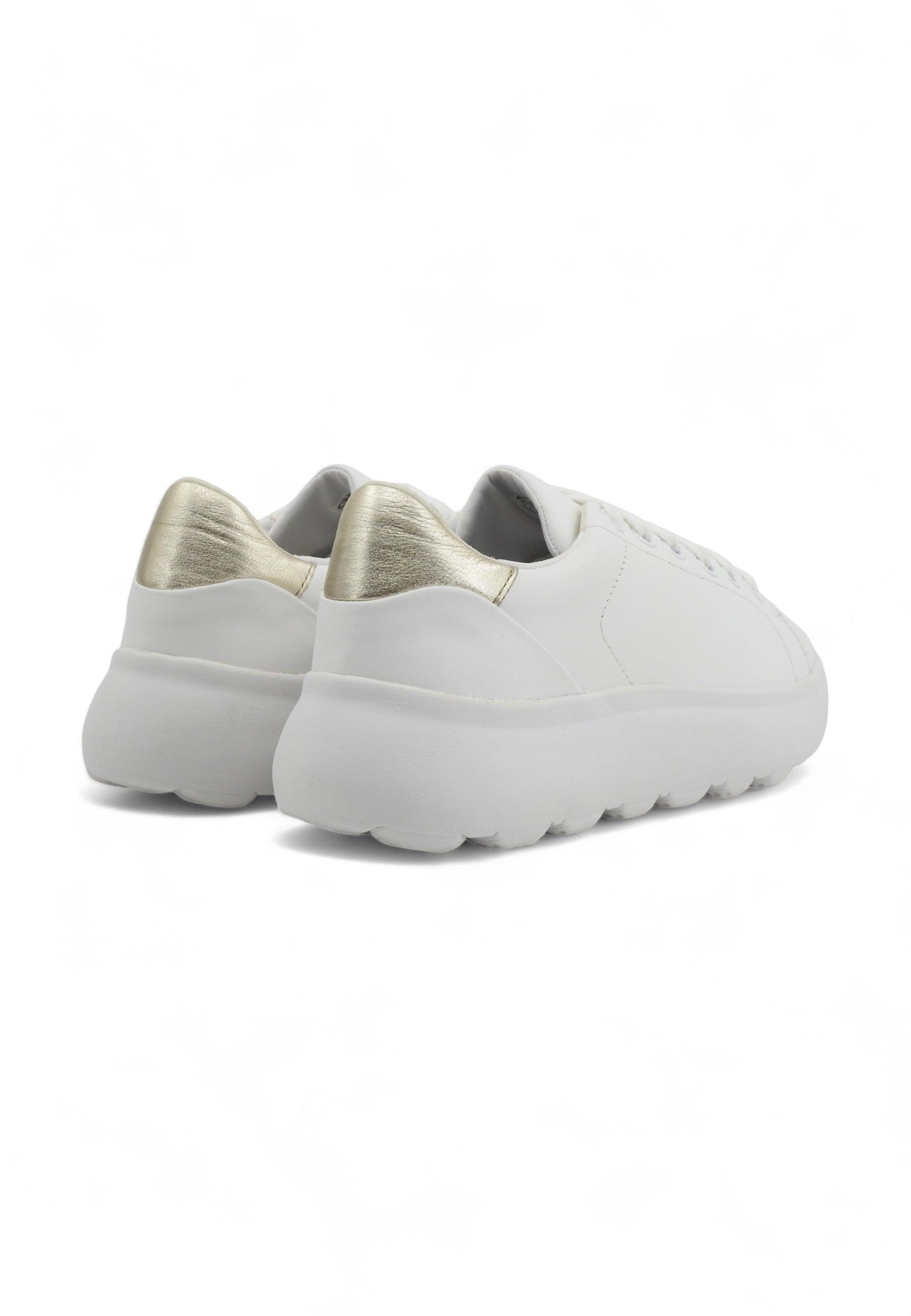 GEOX Spherica Sneaker Donna White Gold D35TCB085Y2C0232 - Sandrini Calzature e Abbigliamento