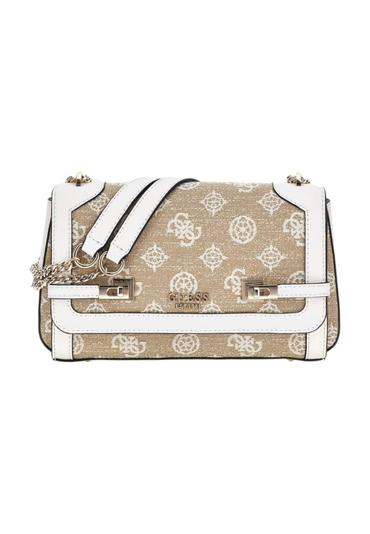 GUESS Lorealee Borsa Tracolla Donna White Logo JG922621 - Sandrini Calzature e Abbigliamento
