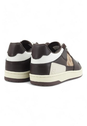 GUESS Sneaker Basket Ox Uomo Beige Brown FMJSAWFAP12 - Sandrini Calzature e Abbigliamento