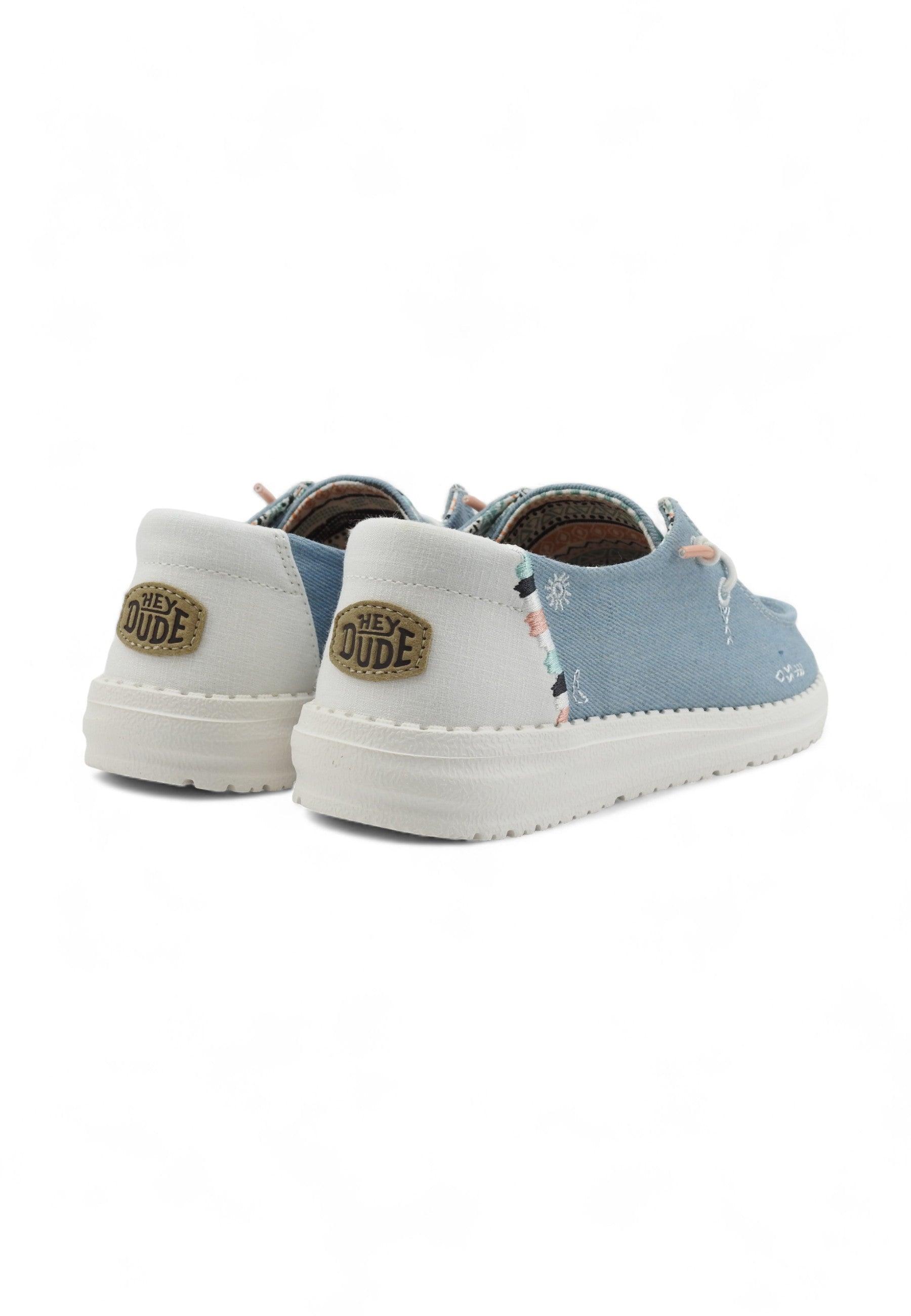 HEY DUDE Wendy Boho Sneaker Vela Donna Light Denim Azzurro 40054-4MH - Sandrini Calzature e Abbigliamento