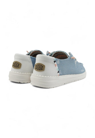 HEY DUDE Wendy Boho Sneaker Vela Donna Light Denim Azzurro 40054-4MH - Sandrini Calzature e Abbigliamento