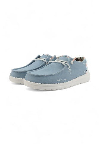 HEY DUDE Wendy Boho Sneaker Vela Donna Light Denim Azzurro 40054-4MH - Sandrini Calzature e Abbigliamento