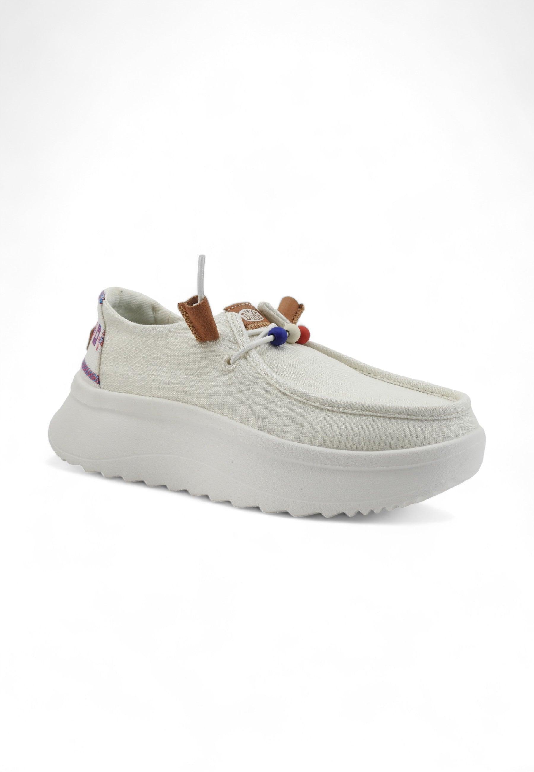 HEY DUDE Wendy Peak Sneaker Donna White 40739-100 - Sandrini Calzature e Abbigliamento