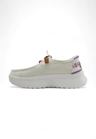 HEY DUDE Wendy Peak Sneaker Donna White 40739-100 - Sandrini Calzature e Abbigliamento