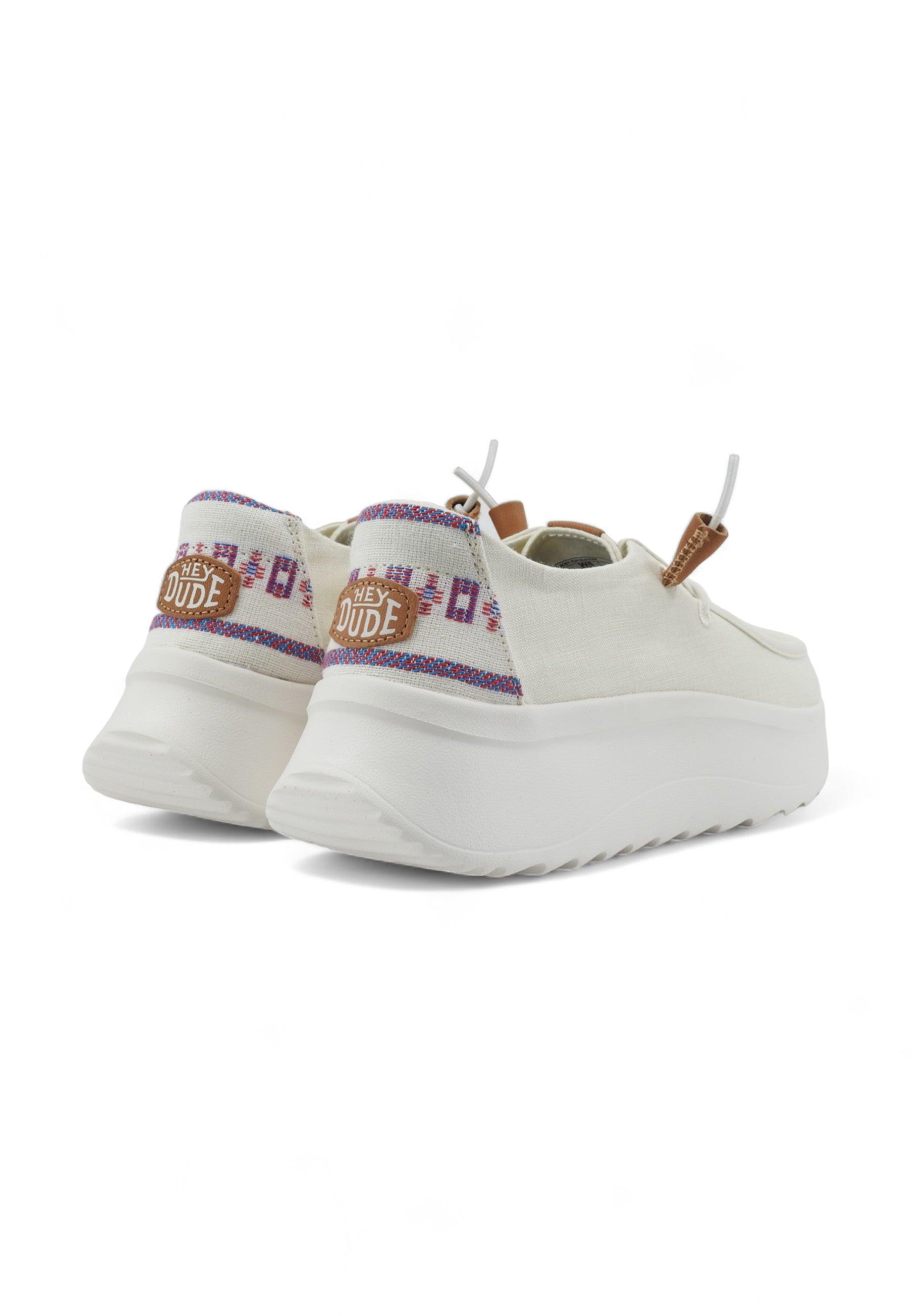 HEY DUDE Wendy Peak Sneaker Donna White 40739-100 - Sandrini Calzature e Abbigliamento