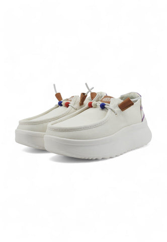 HEY DUDE Wendy Peak Sneaker Donna White 40739-100 - Sandrini Calzature e Abbigliamento