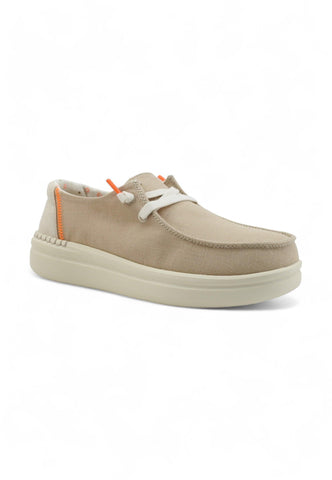 HEY DUDE Wendy Sneaker Vela Donna Chambray Sandshell Beige 40074-2YU - Sandrini Calzature e Abbigliamento