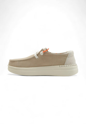 HEY DUDE Wendy Sneaker Vela Donna Chambray Sandshell Beige 40074-2YU - Sandrini Calzature e Abbigliamento