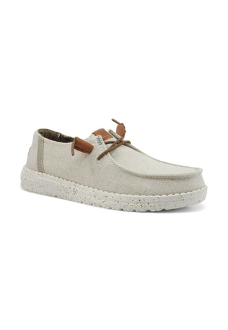 HEY DUDE Wendy Washed Sneaker Vela Donna Cream 40297-13R - Sandrini Calzature e Abbigliamento