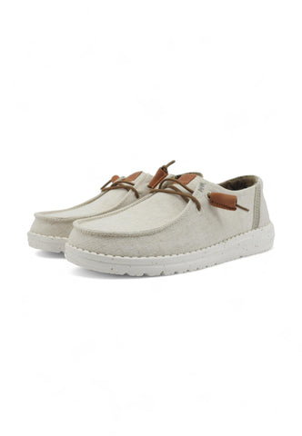 HEY DUDE Wendy Washed Sneaker Vela Donna Cream 40297-13R - Sandrini Calzature e Abbigliamento