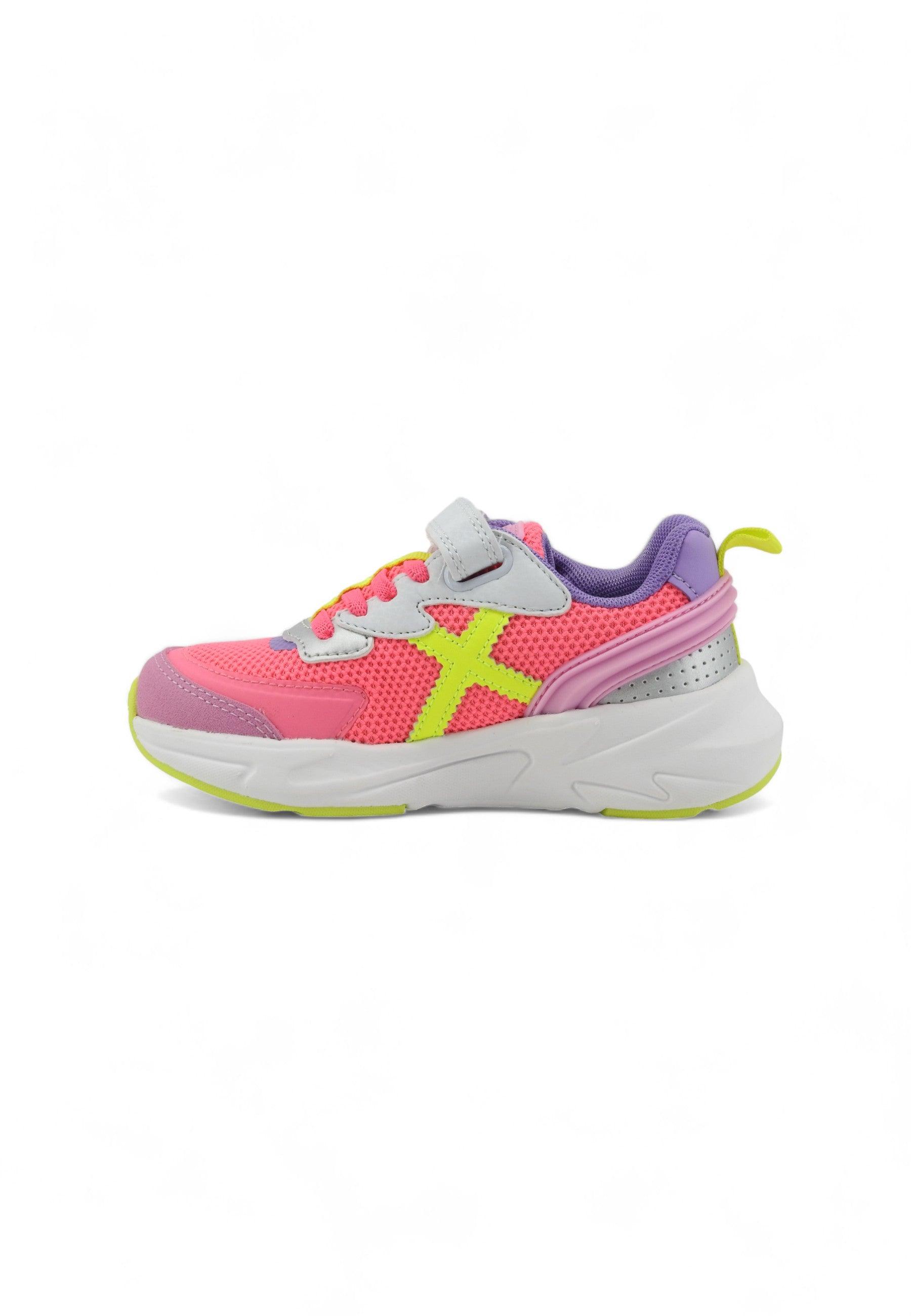 MUNICH Mini Track 87 Sneaker Bambino Fuxia Yellow Purple 8890087 - Sandrini Calzature e Abbigliamento