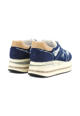 PREMIATA Sneaker Donna Denim Jeans Blu BETH-6714 - Sandrini Calzature e Abbigliamento
