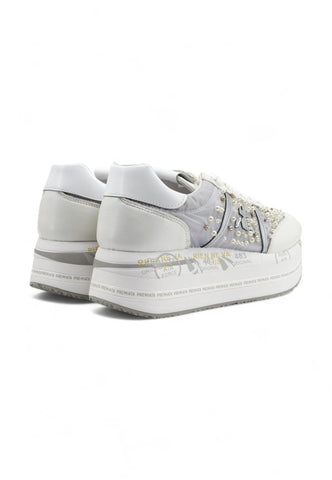 PREMIATA Sneaker Platform Perle Donna White Grey BETH-6751 - Sandrini Calzature e Abbigliamento