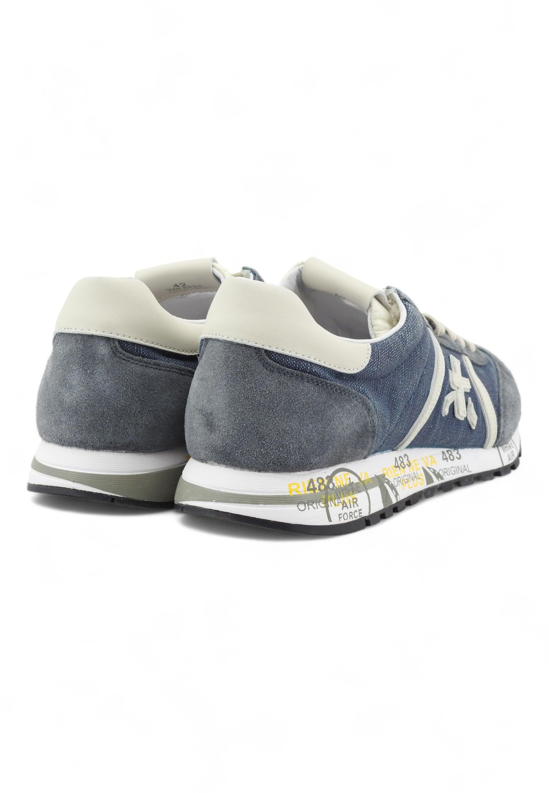 PREMIATA Sneaker Uomo Blu Denim Cream LUCY-6620 - Sandrini Calzature e Abbigliamento