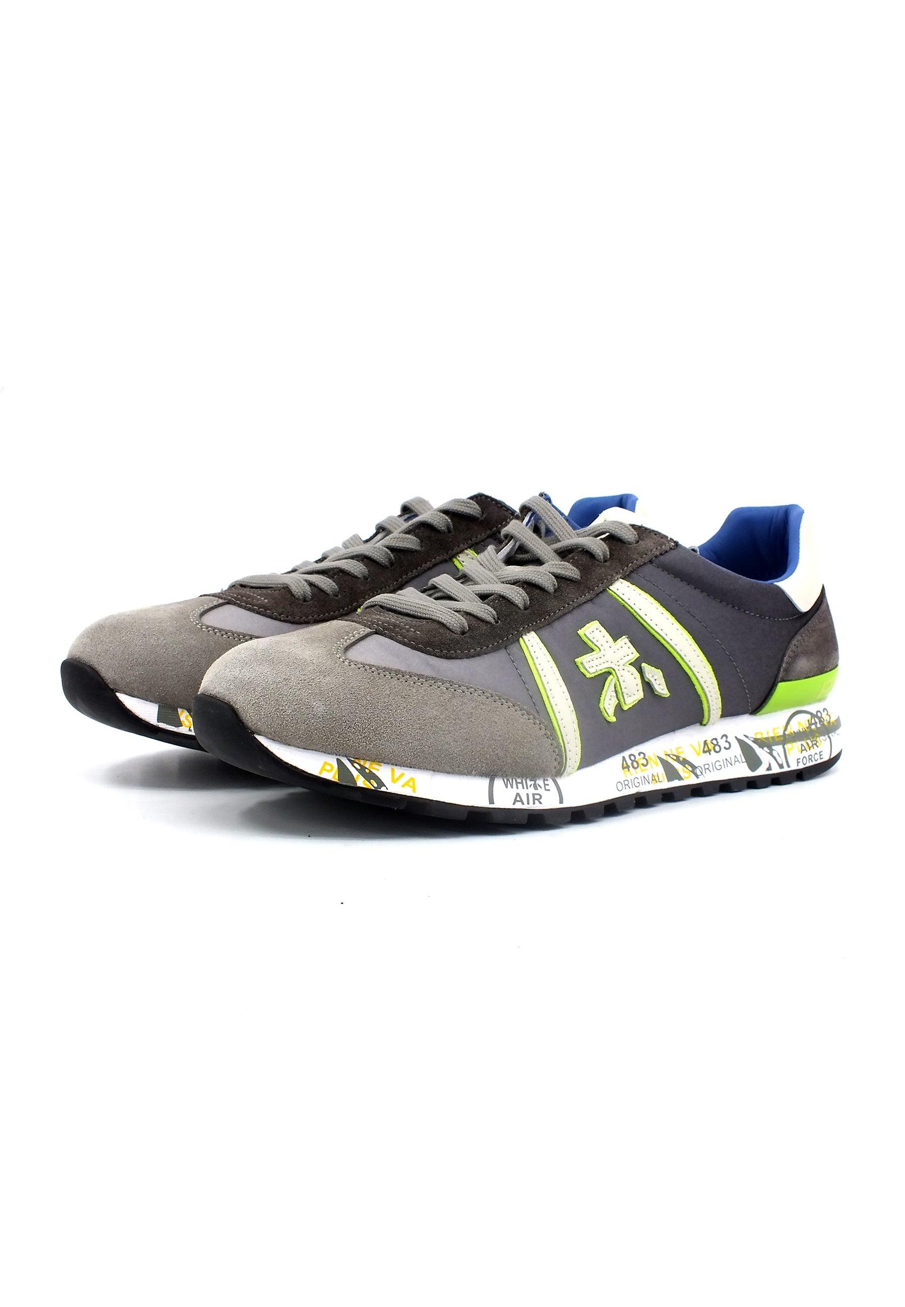 PREMIATA Sneaker Uomo Grey Yellow Fluo LUCY-5903 - Sandrini Calzature e Abbigliamento