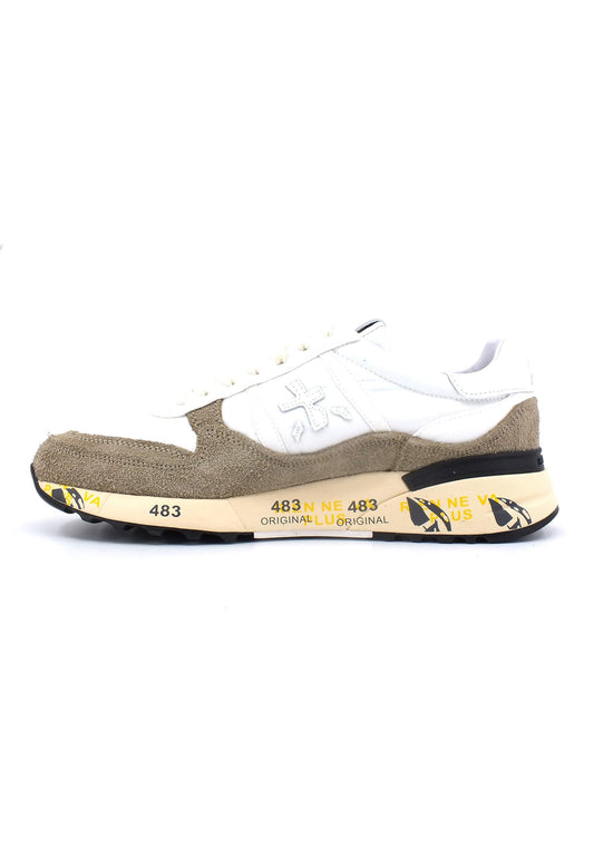 PREMIATA Sneaker Uomo White Taupe LANDECK-6406 - Sandrini Calzature e Abbigliamento