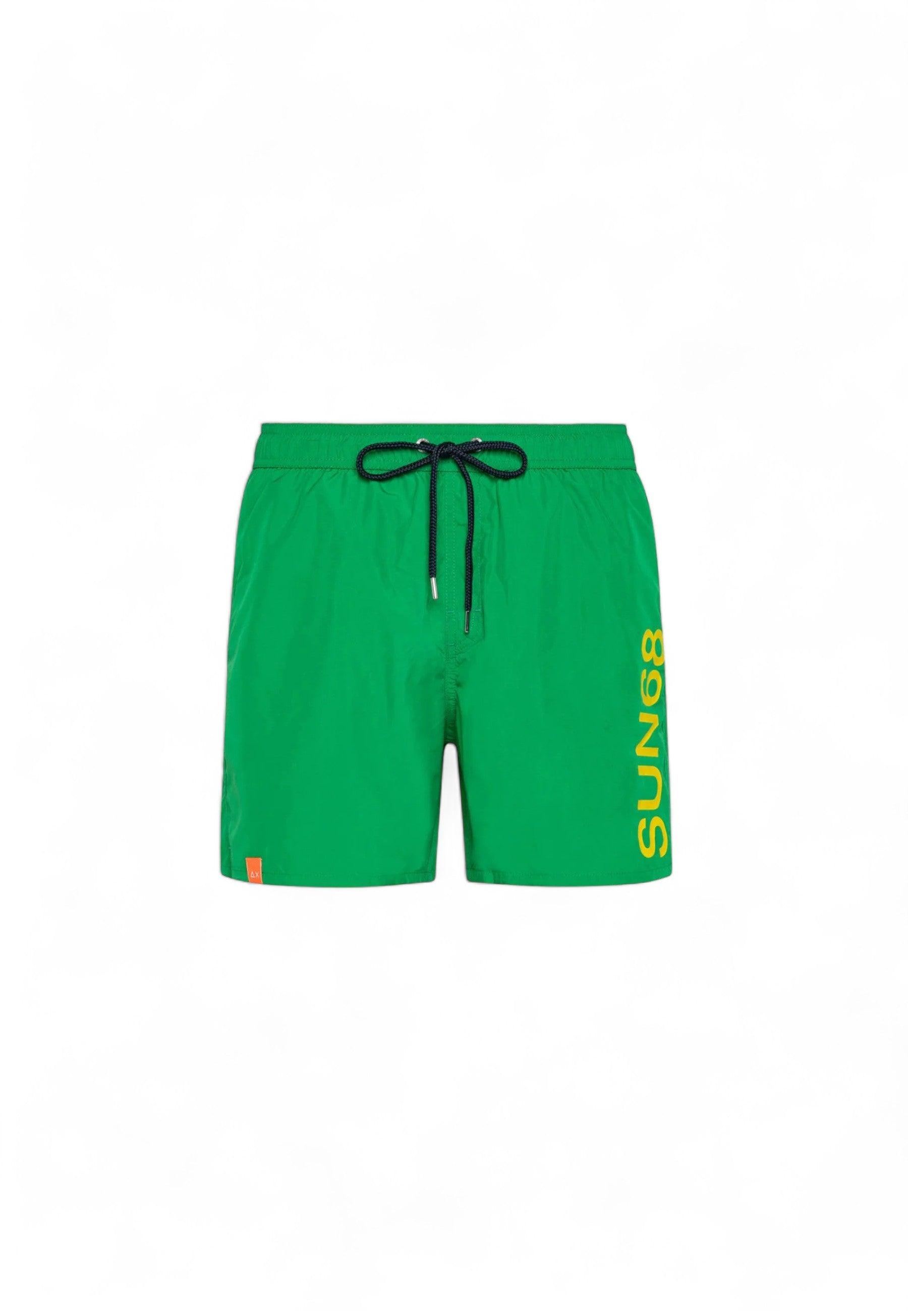 SUN68 Beachwear Swim Pant Packable Costume Verde Prato H32101 - Sandrini Calzature e Abbigliamento