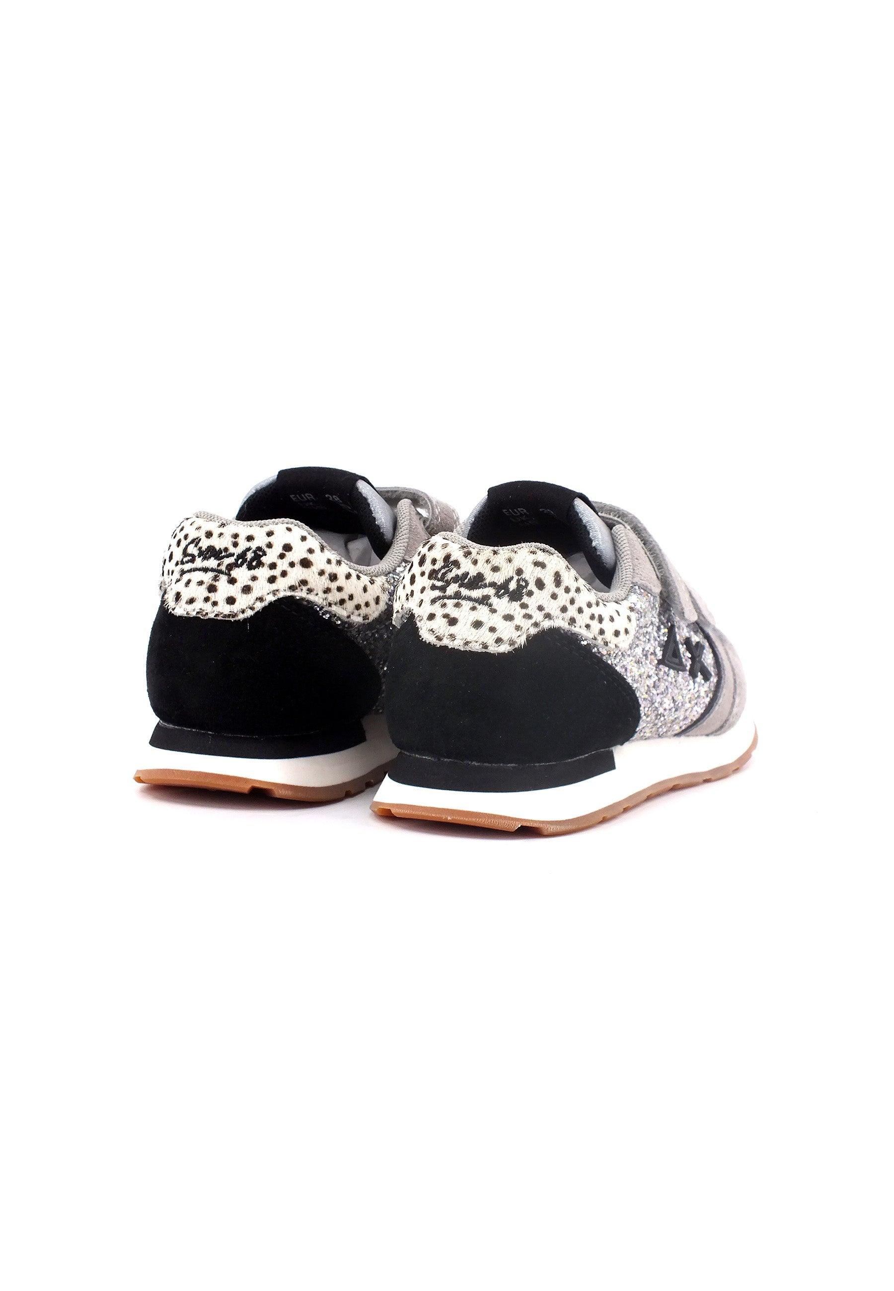 SUN68 Girl's Kelly Big Glitter Sneaker Bimbo Argento Z43417B - Sandrini Calzature e Abbigliamento