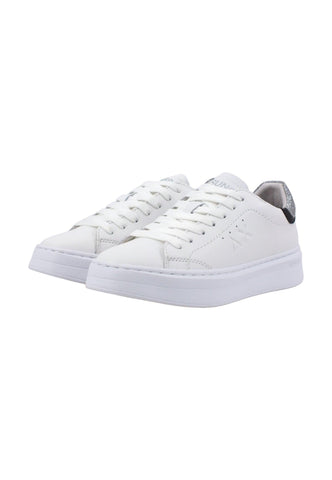 SUN68 Grace Leather Sneaker Donna Bianco Argento Z43225 - Sandrini Calzature e Abbigliamento