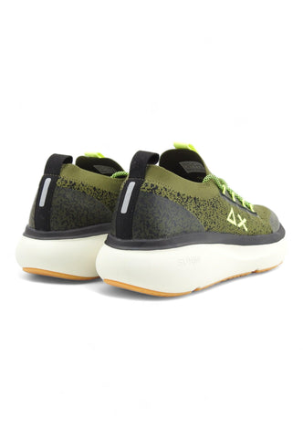 SUN68 Jupiter Knit Sneaker Uomo Militare Verde Z34127 - Sandrini Calzature e Abbigliamento