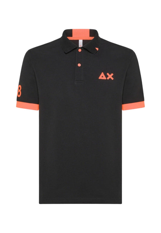 SUN68 Polo T-Shirt Uomo Nero A34122 - Sandrini Calzature e Abbigliamento