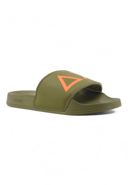 SUN68 Slippers Ciabatta Uomo Militare Verde X34103 - Sandrini Calzature e Abbigliamento