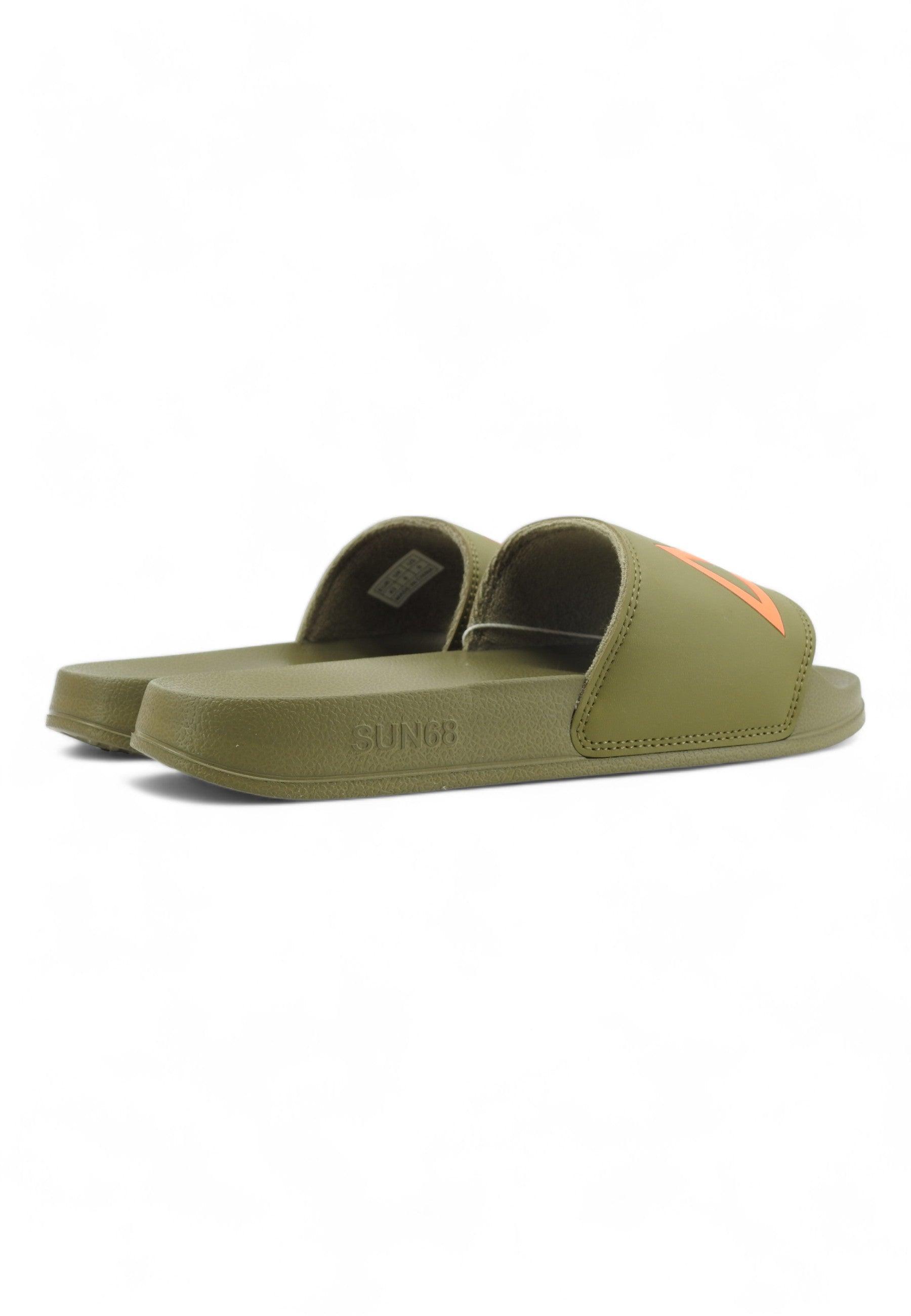 SUN68 Slippers Ciabatta Uomo Militare Verde X34103 - Sandrini Calzature e Abbigliamento