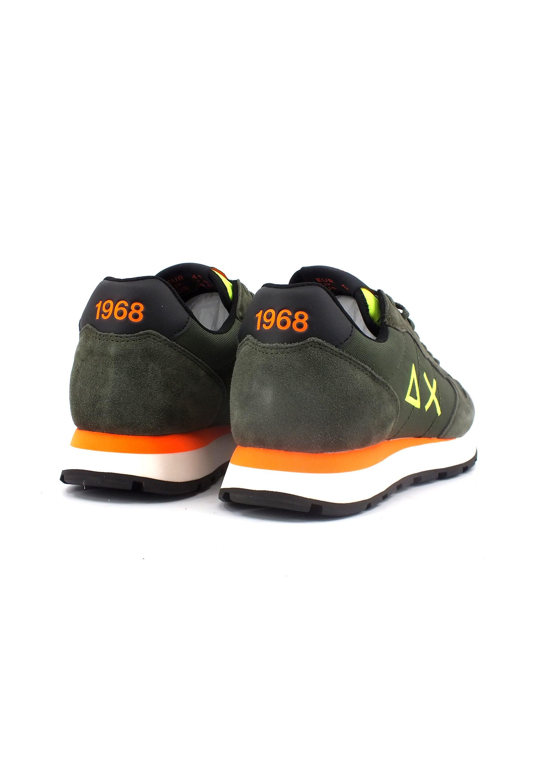 SUN68 Tom Fluo Sneaker Uomo Militare Scuro Z43102 - Sandrini Calzature e Abbigliamento
