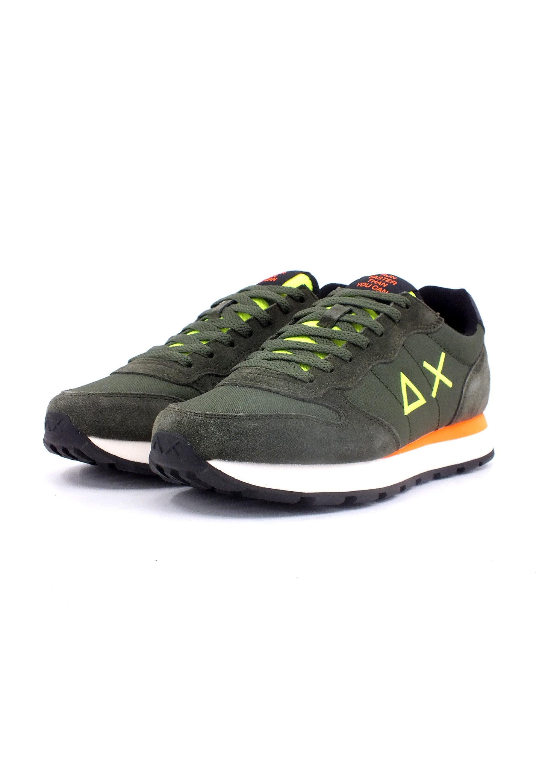 SUN68 Tom Fluo Sneaker Uomo Militare Scuro Z43102 - Sandrini Calzature e Abbigliamento