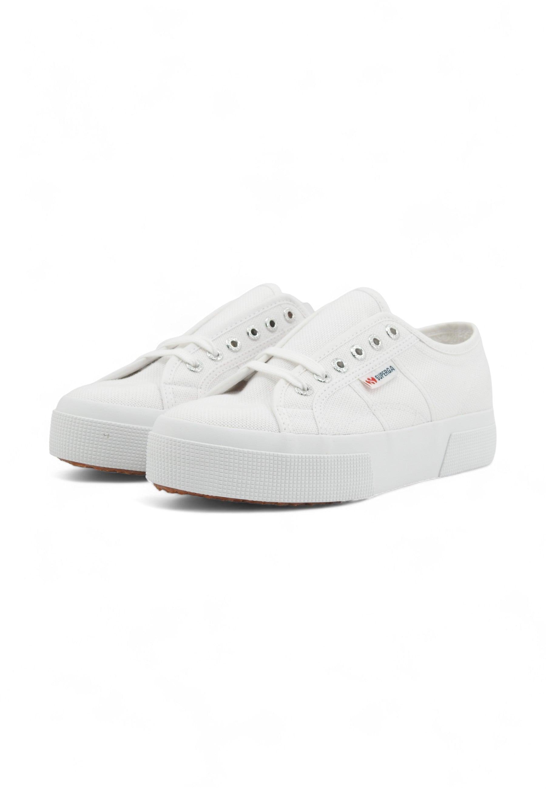 SUPERGA 2740 Platform Sneaker Donna White S21384W - Sandrini Calzature e Abbigliamento