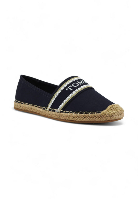 TOMMY HILFIGER Mono Webbing Espadrillas Donna Space Blue FW0FW07917 - Sandrini Calzature e Abbigliamento