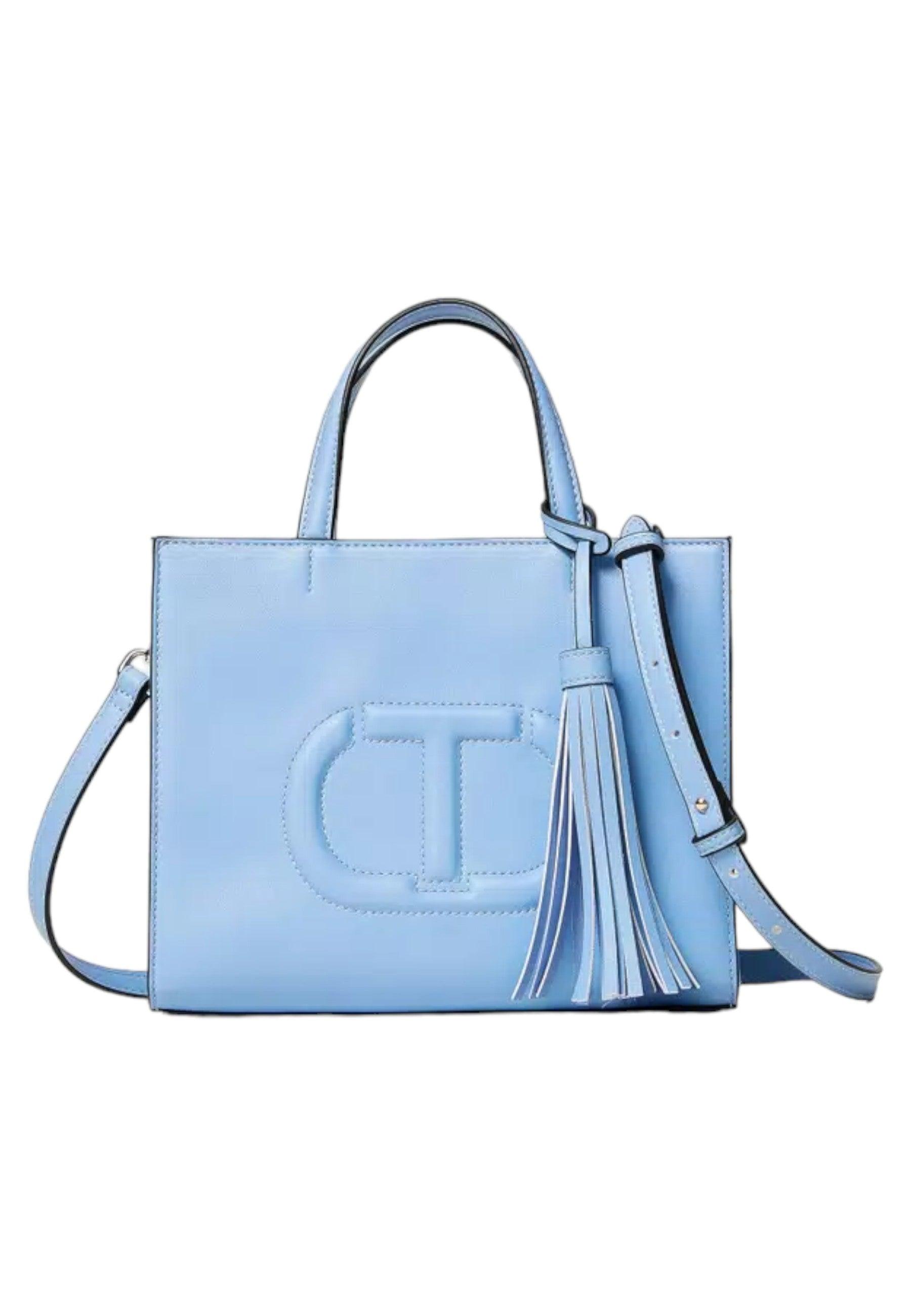 TWINSET Borsa Tote Donna Blu Chalcedonie Azzurro 241TD8022 - Sandrini Calzature e Abbigliamento