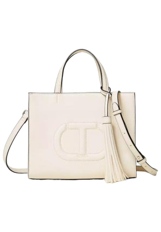 TWINSET Borsa Tote Donna Parchment Beige 241TD8022 - Sandrini Calzature e Abbigliamento